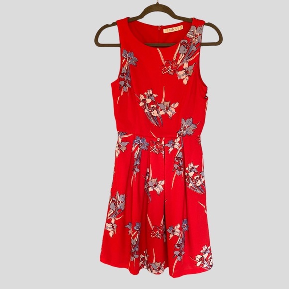 twik Dresses & Skirts - Twik by Simons Sleeveless Red Floral Dress